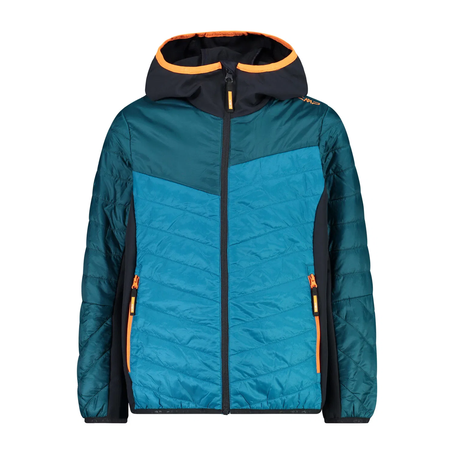 Детская ветрозащитная куртка с капюшоном KID HYBRID JACKET FIX HOOD Cmp, Konigsblau