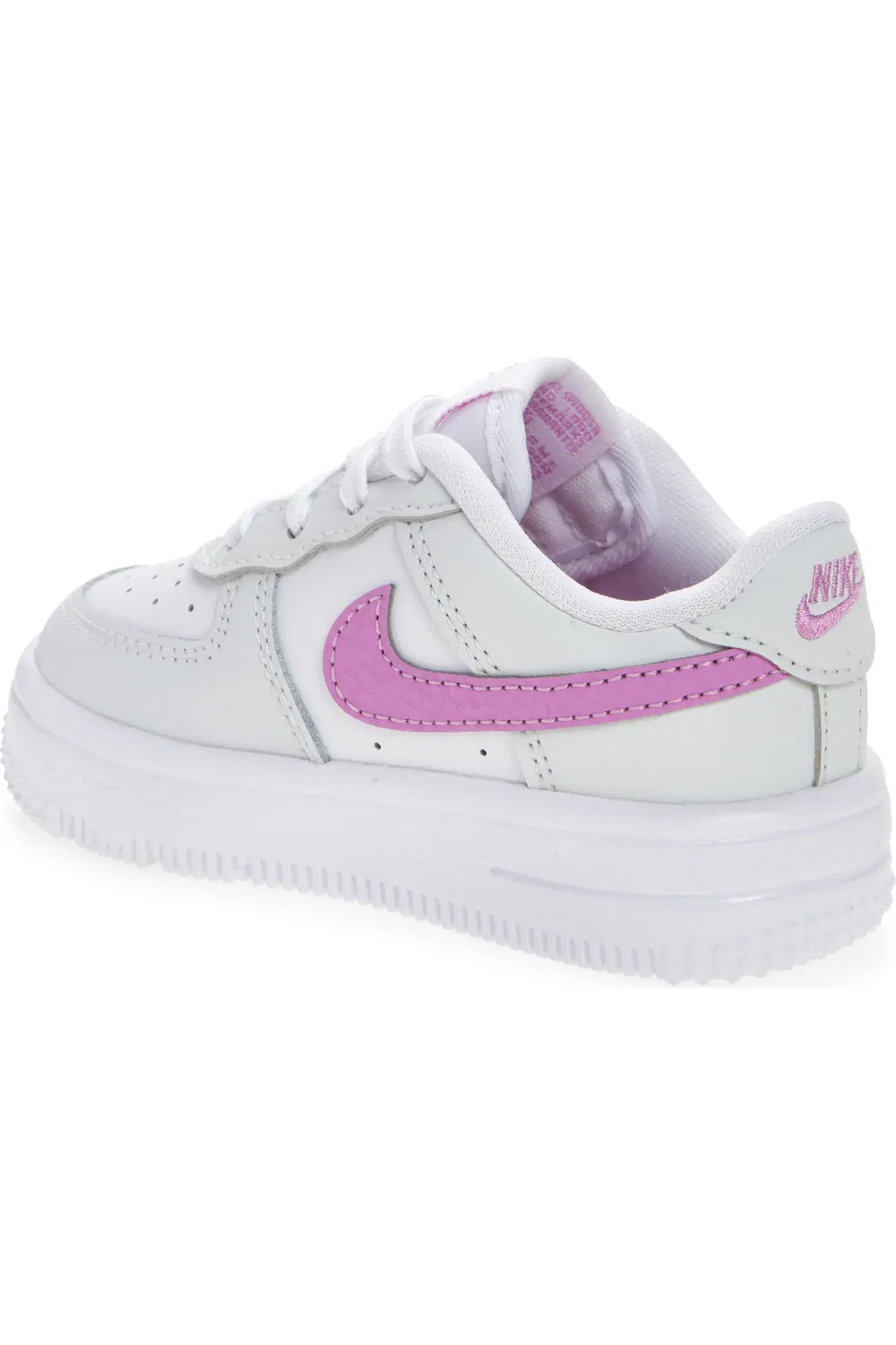 Детские кроссовки баскетбольные Air Force 1 Nike, White/Magenta/Off White — фото 3