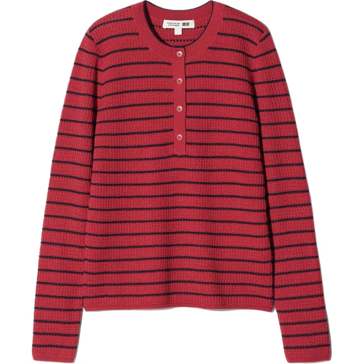 Женский джемпер прямого кроя UNIQLO, 16 Red
