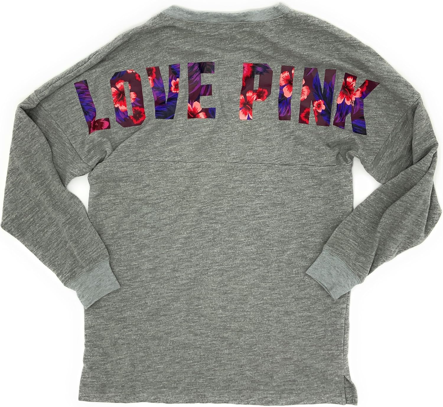 

Топ-свитшот Victoria's Secret Pink с кружевными шнурками, Gray/Multi