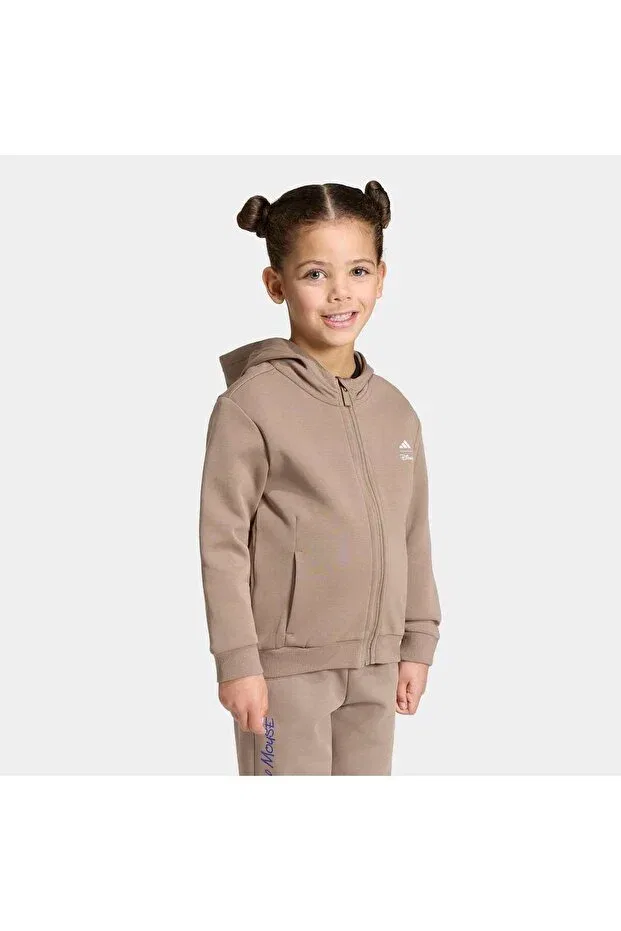 Детские спортивный свитшот с капюшоном Lk dy mm tt unisex kids sports sweatshirt ks3957 Adidas, Khaki / Off-White