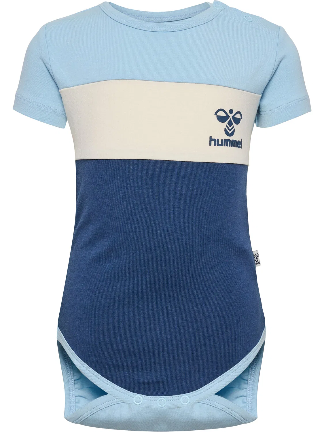 Детский хлопковый боди-комбинезон Hmlhappy Hummel, Azurblau Kornblumenblau