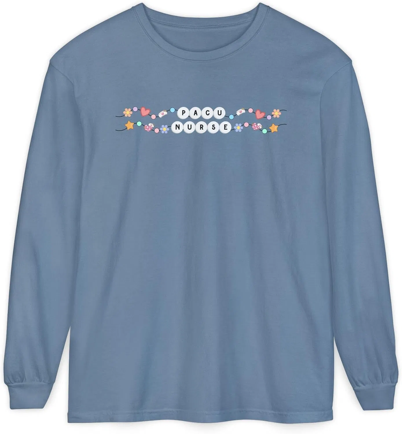 Женская футболка с длинным рукавом Comfort Colors 6014, Blue Jean