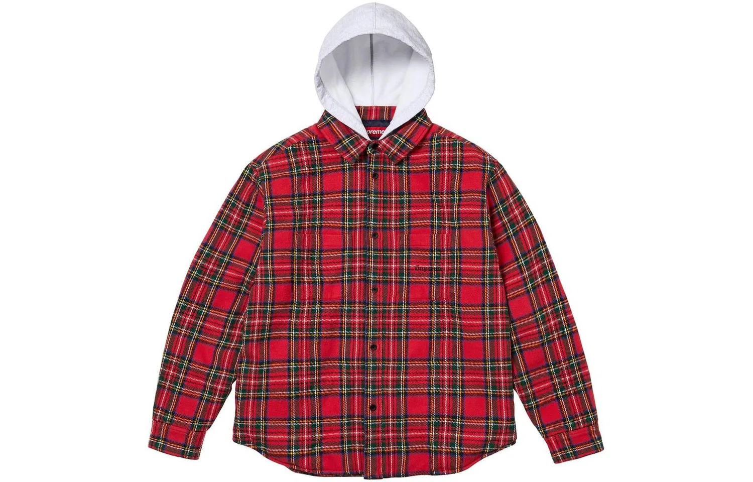 Унисекс куртка с капюшоном в клетку Supreme, Red