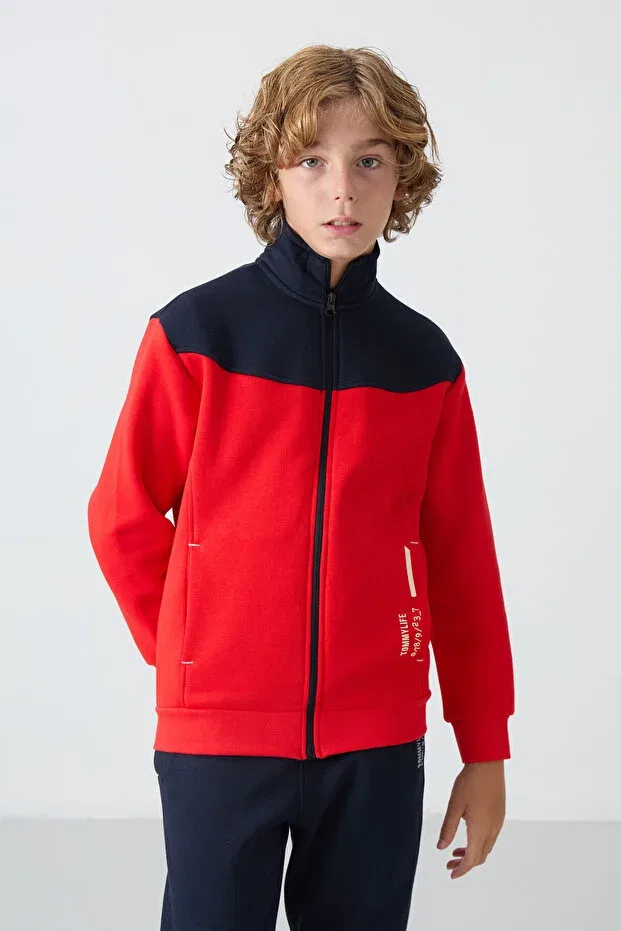 Детский спортивный костюм для мальчиков с вышивкой Fiesta Tommy Life, Fiesta/Navy Blue — фото 3