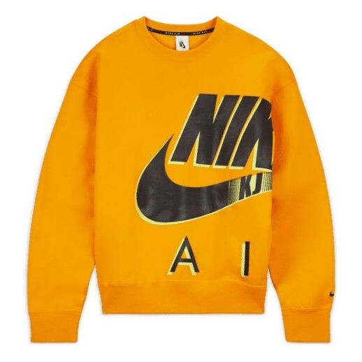 

Толстовка Nike Air x Kim Jones Jointly Signed Logo Printing Brushed Round Collar GS Orange, оранжевый