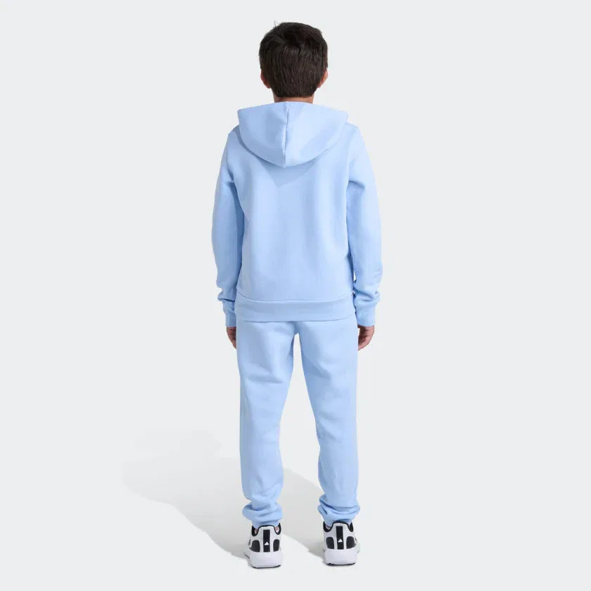 Детский комплект adidas Essentials из двух предметов: флисовая кофта с длинными рукавами и спортивные штаны, Glow Blue — фото 2