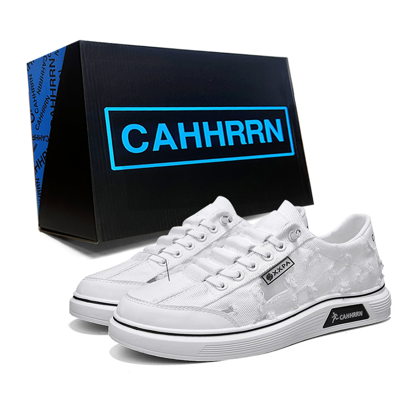 

CAHHRRN Мужские низкие скейтерские кеды белые, цвет White