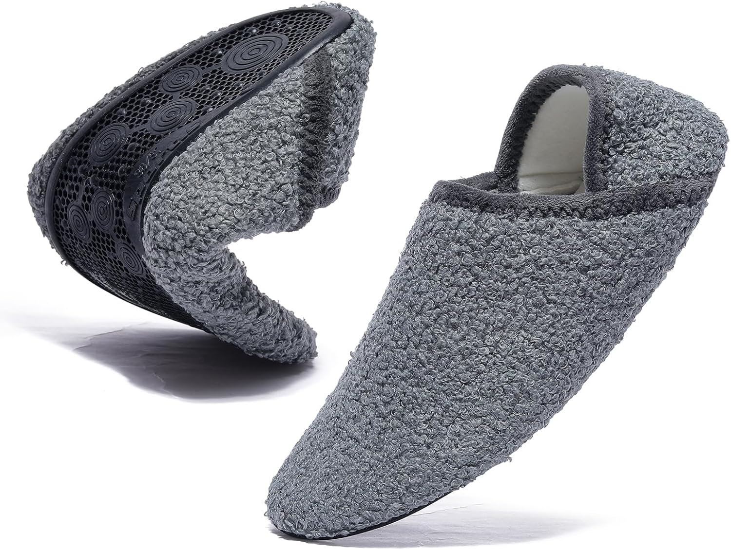 

Удобные и легкие домашние тапочки, антискользящие тапочки для женщин и мужчин, домашние носки-топсеры для использования Feelaces, серый