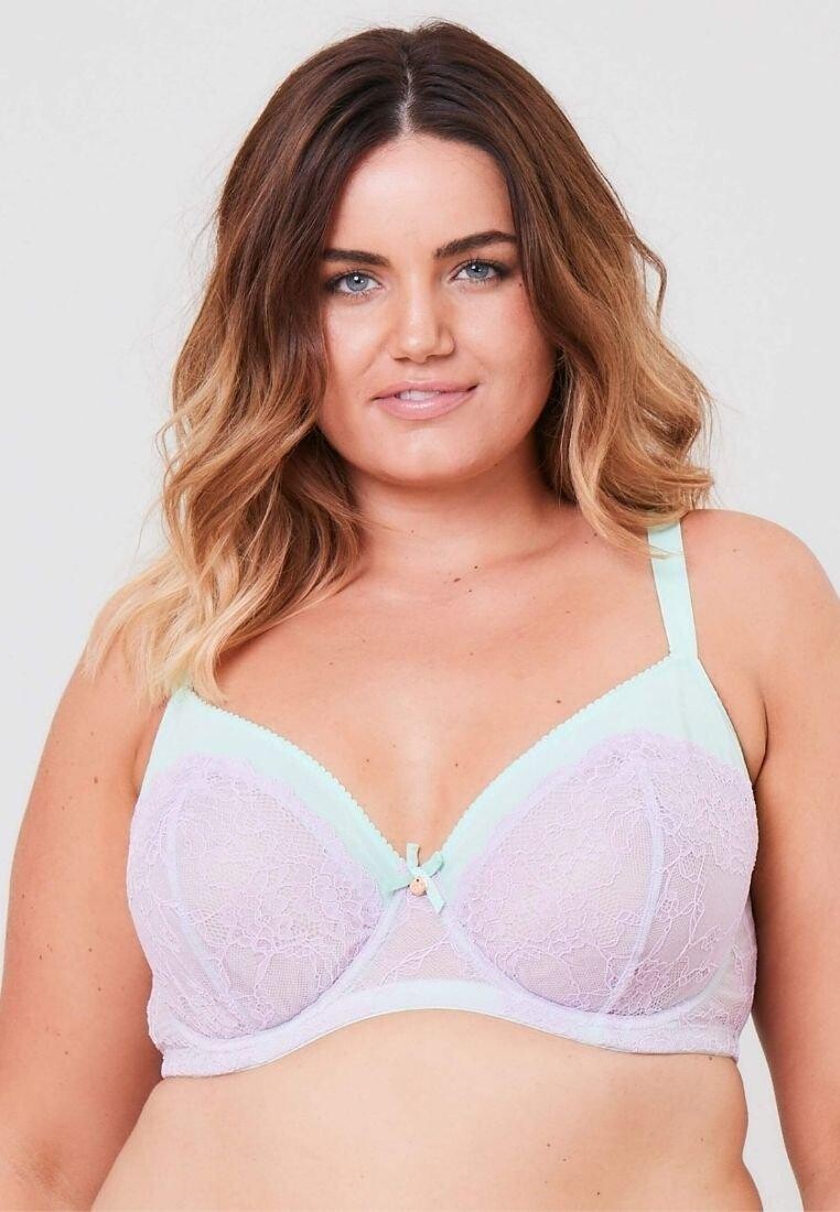 

Кружевной бюстгальтер без подкладок на косточках в тон Oola Lingerie, зеленый