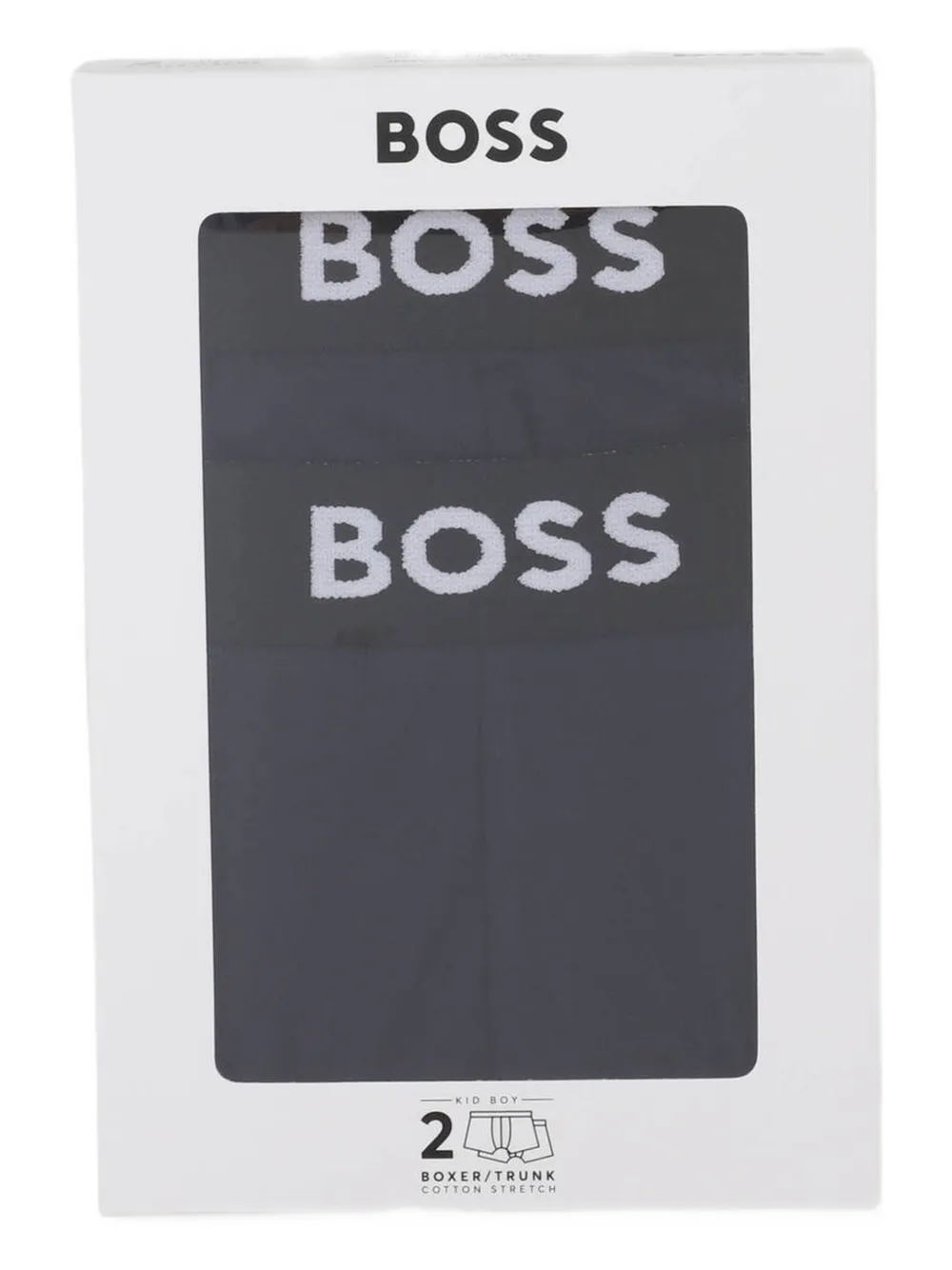 Комплект из двух боксеров с логотипом BOSS Kidswear, синий — фото 3