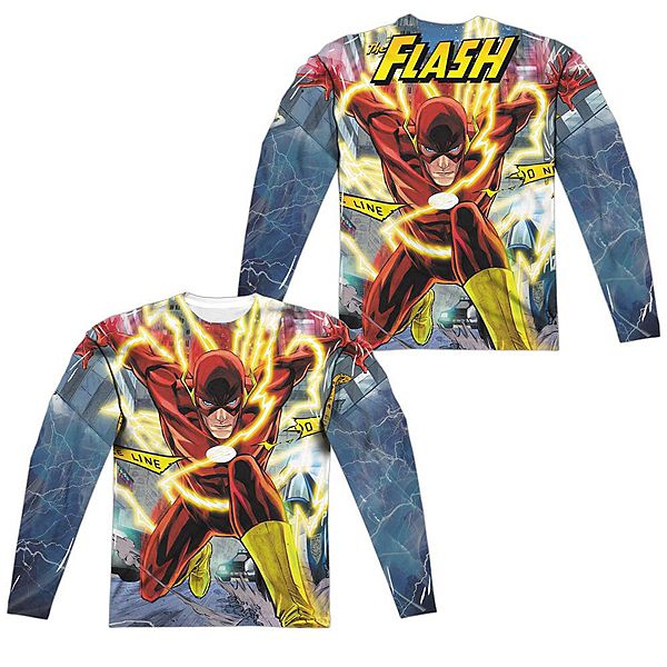 

Футболка long sleeve adult poly crew justice league of america police line Licensed Character