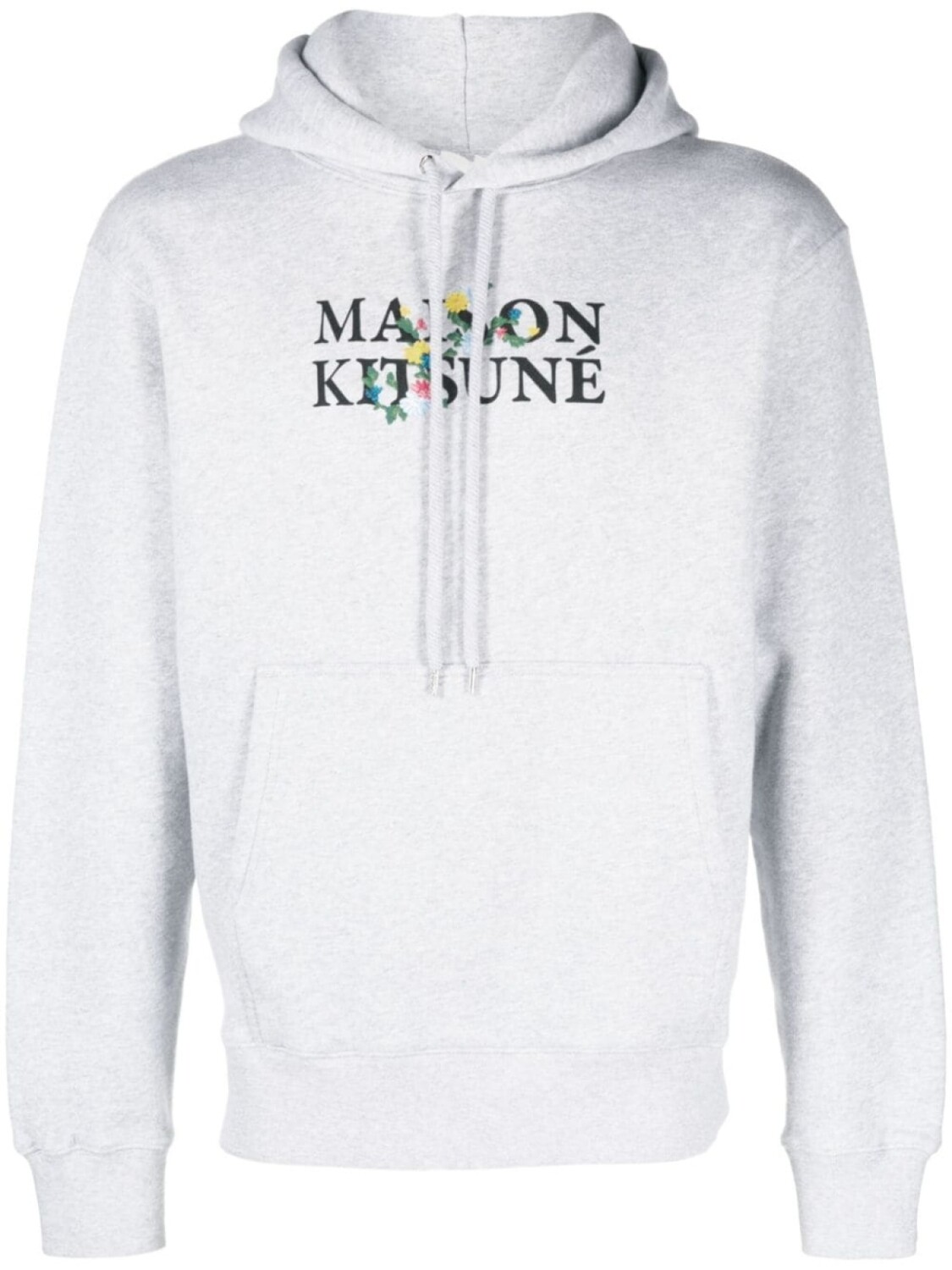 

Maison Kitsuné худи с кулиской и логотипом, серый