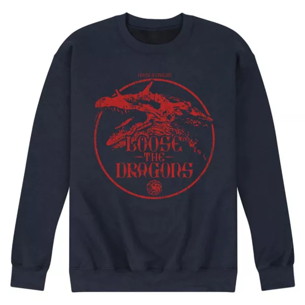 

Мужская флисовая толстовка House of the Dragon с изображением драконов Licensed Character, синий