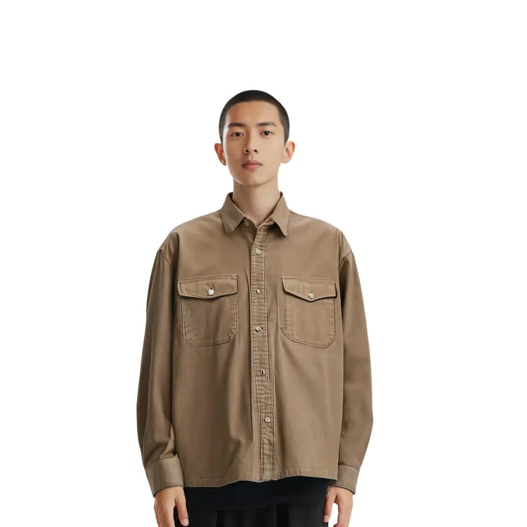 Рубашка унисекс UNIQLO, цвет Beige-31 — фото 2