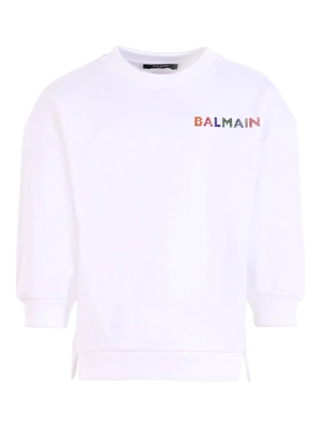 

Толстовка Balmain Kids, украшенная стразами, белый