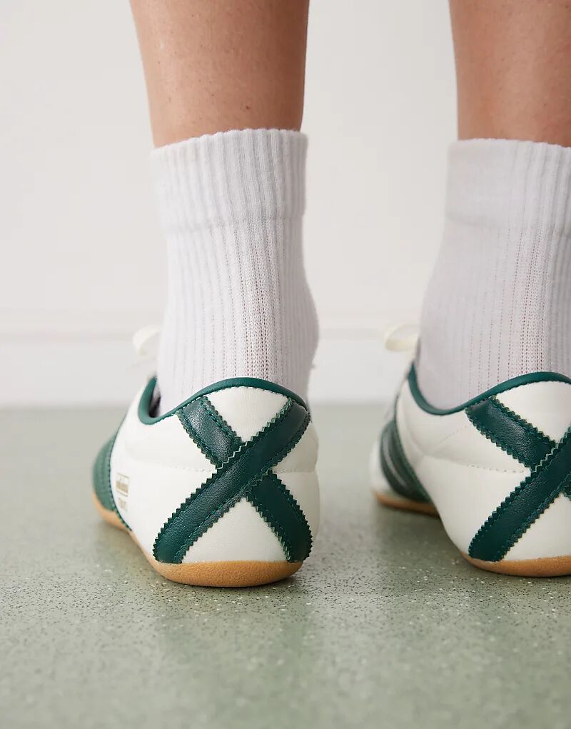 Кроссовки adidas Originals Tokyo белого и темно-зеленого цветов — фото 3