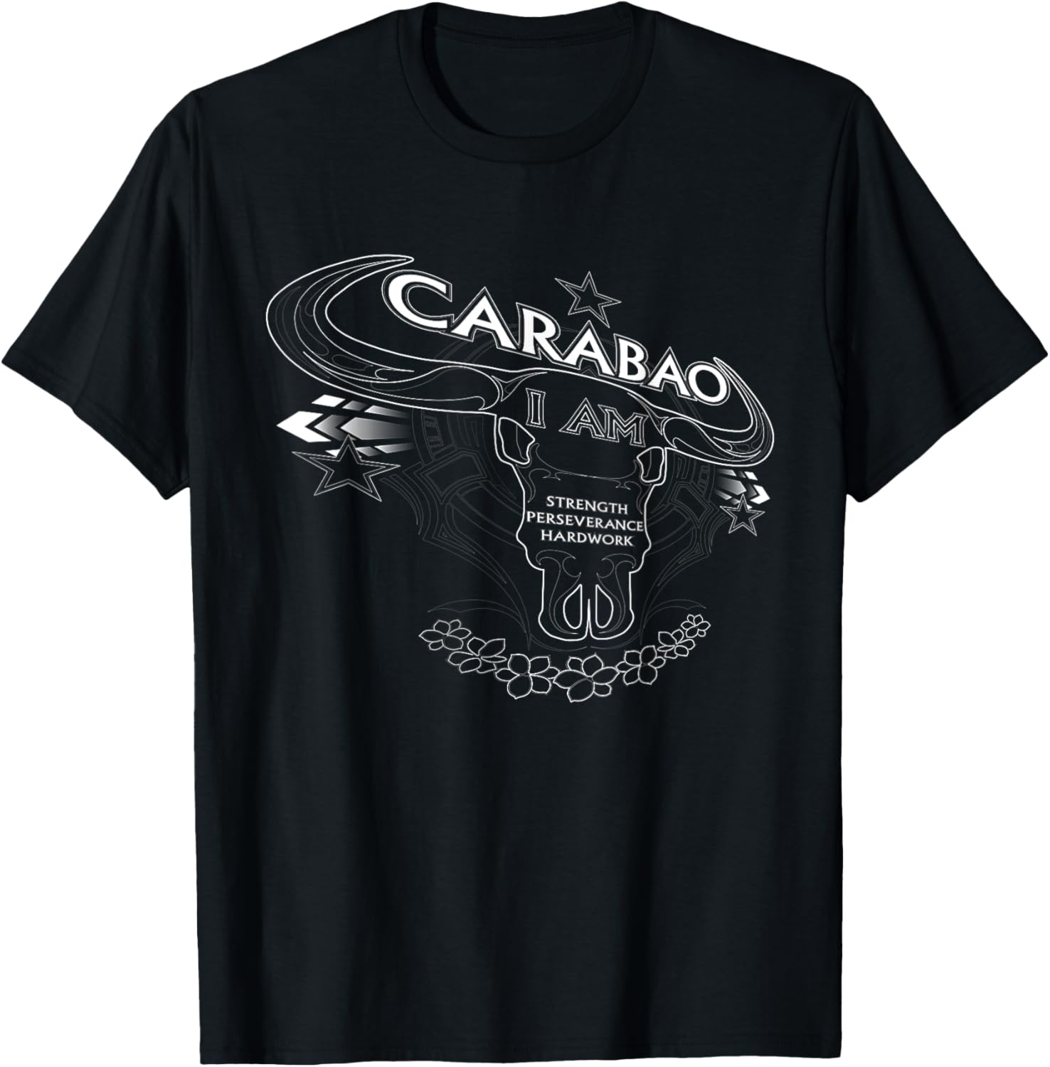 

Футболка с изображением буйвола и символом флага Филиппин Carabao Custom Philippines Design, черный