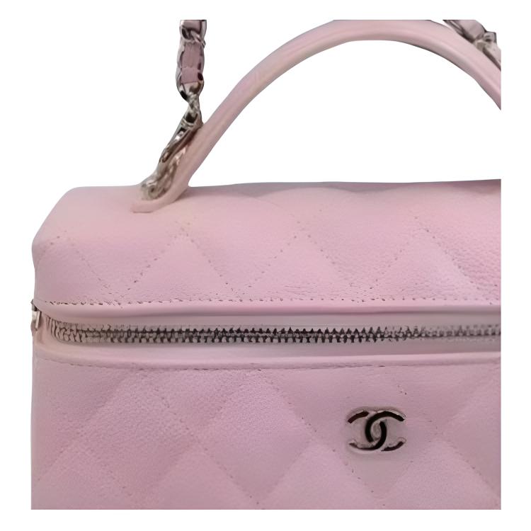 CHANEL Косметичка из коровьей кожи женская pink — фото 3