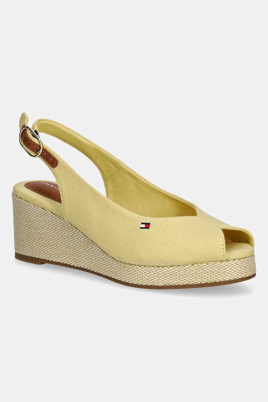 Сандалии Flag mid wedge espadrille на бретельке Tommy Hilfiger, желтый