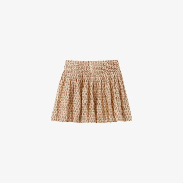 

Мини-юбка Claudie Pierlot с принтом и декоративными пуговицами, коричневый