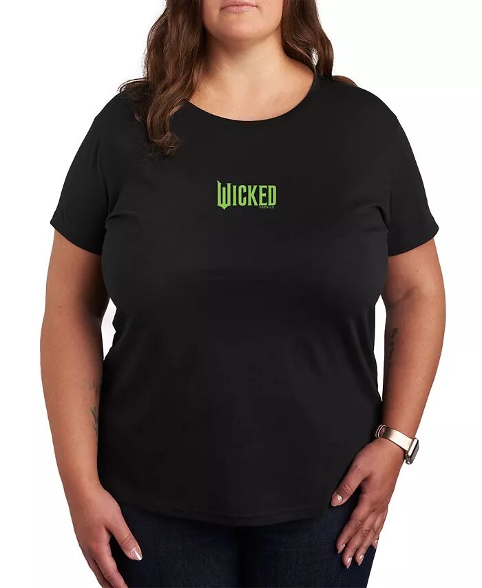 

Футболка большого размера Wicked Elphaba Green с графическим логотипом Hybrid Apparel, черный
