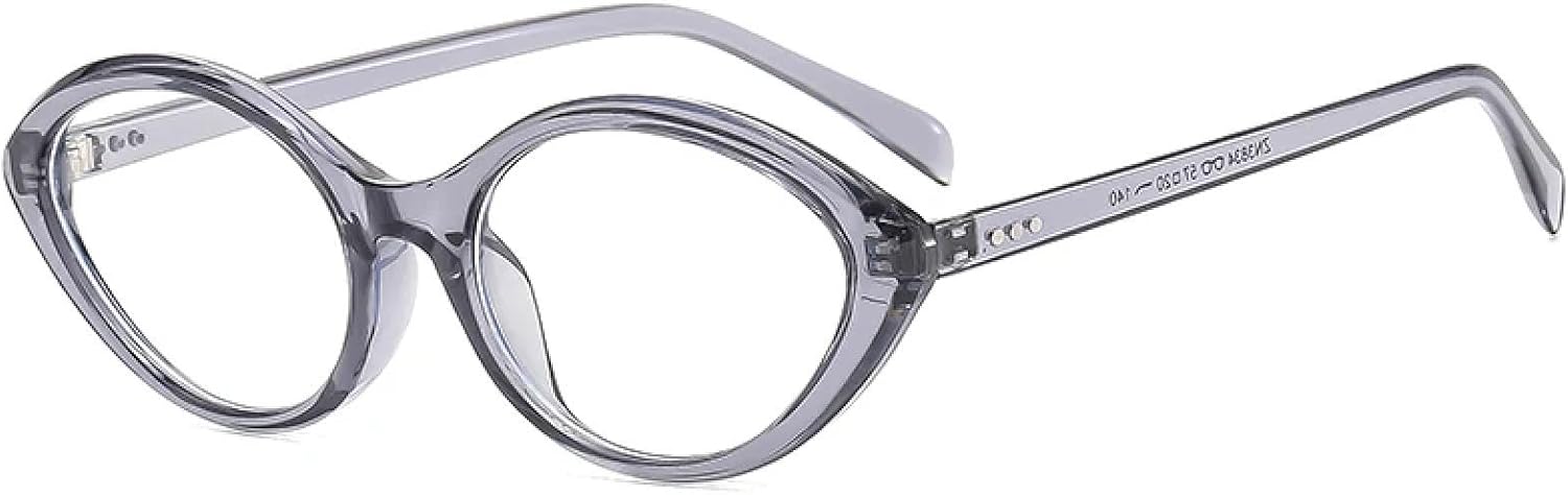 

Солнцезащитные очки с защитой от УФ-излучения UV400 | Овальная маленькая оправа "кошачий глаз" | Для женщин и мужчин, для занятий спортом на открытом воздухе и вождения DSVIGF, Grey Clear