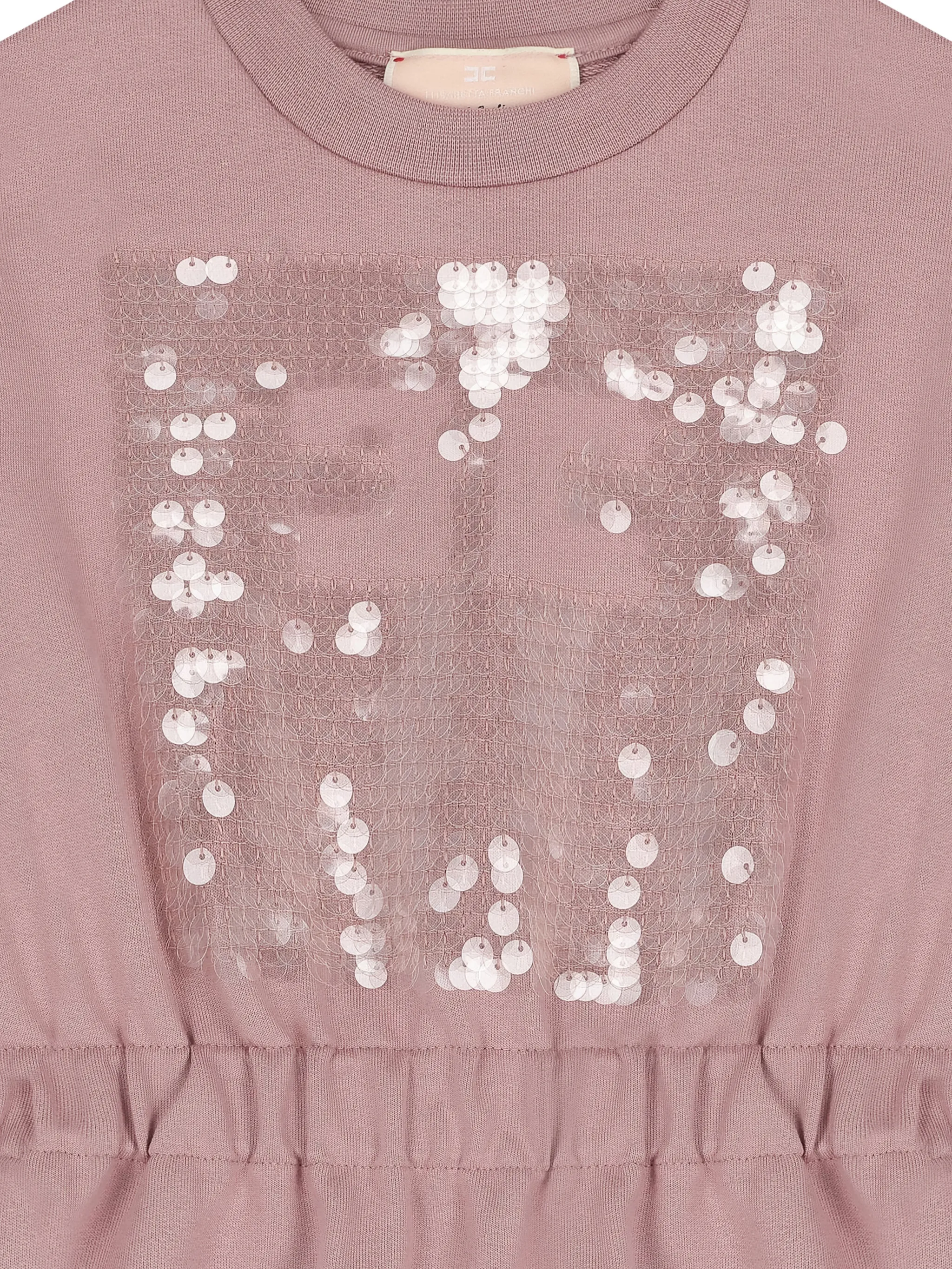 Платье, украшенное логотипом Elisabetta Franchi Kids, розовый — фото 3