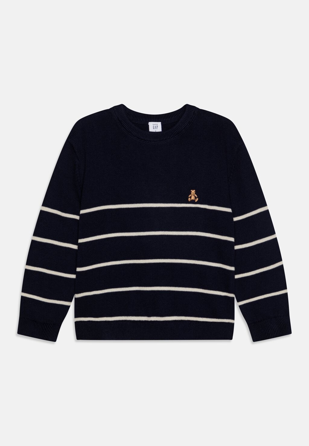 

Вязаный свитер STRIPE CREW BOY GAP, темно-синий