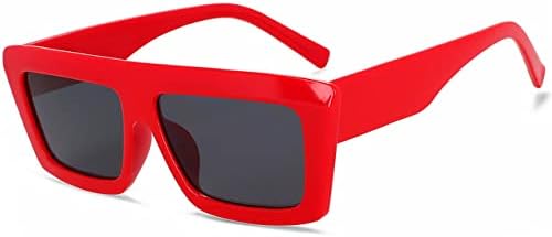 

Солнцезащитные очки в стиле ретро 2027 года, увеличенного размера, для женщин, прямоугольные, для мужчин и женщин, водительские очки, защита от УФ-излучения UV400 MTZJH, C2redgrey