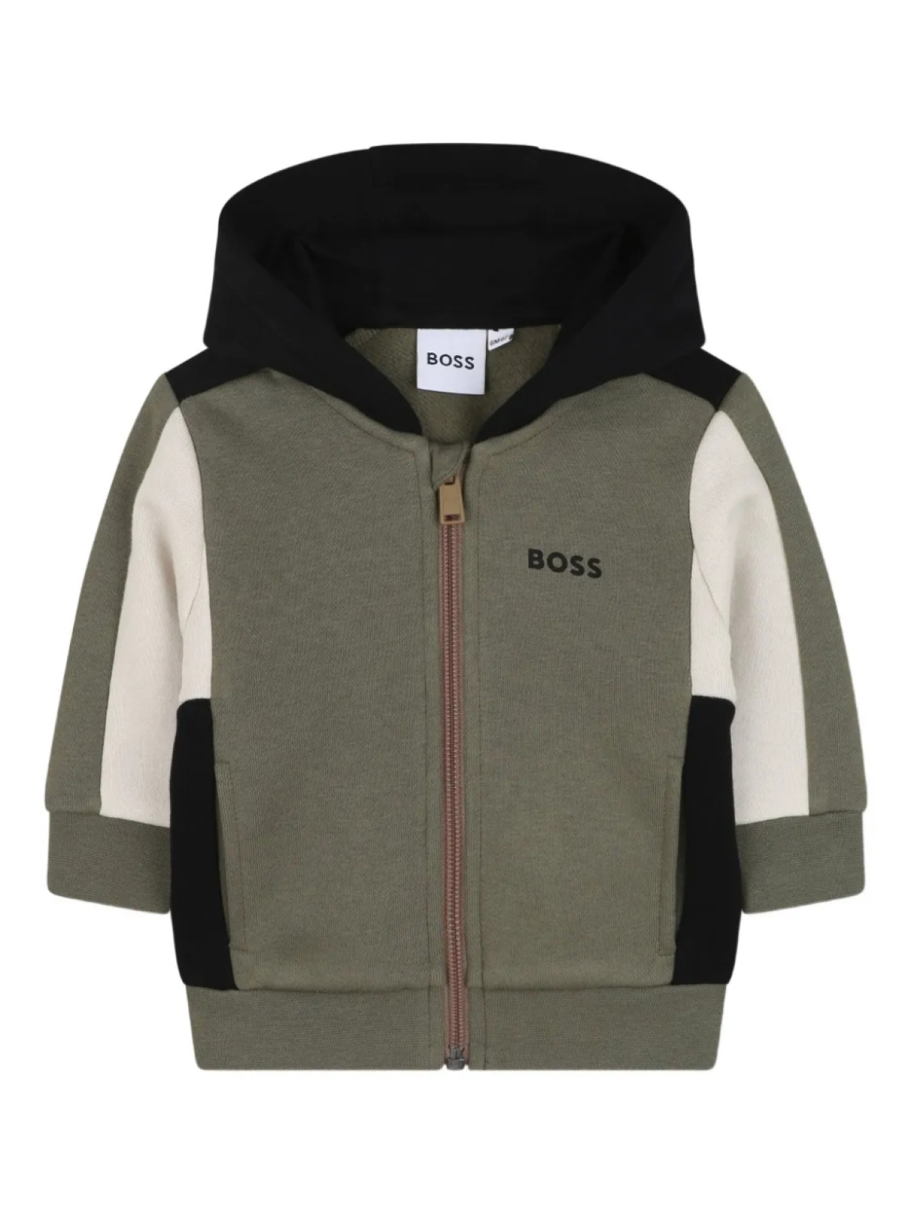 

BOSS Kidswear худи на молнии, зеленый