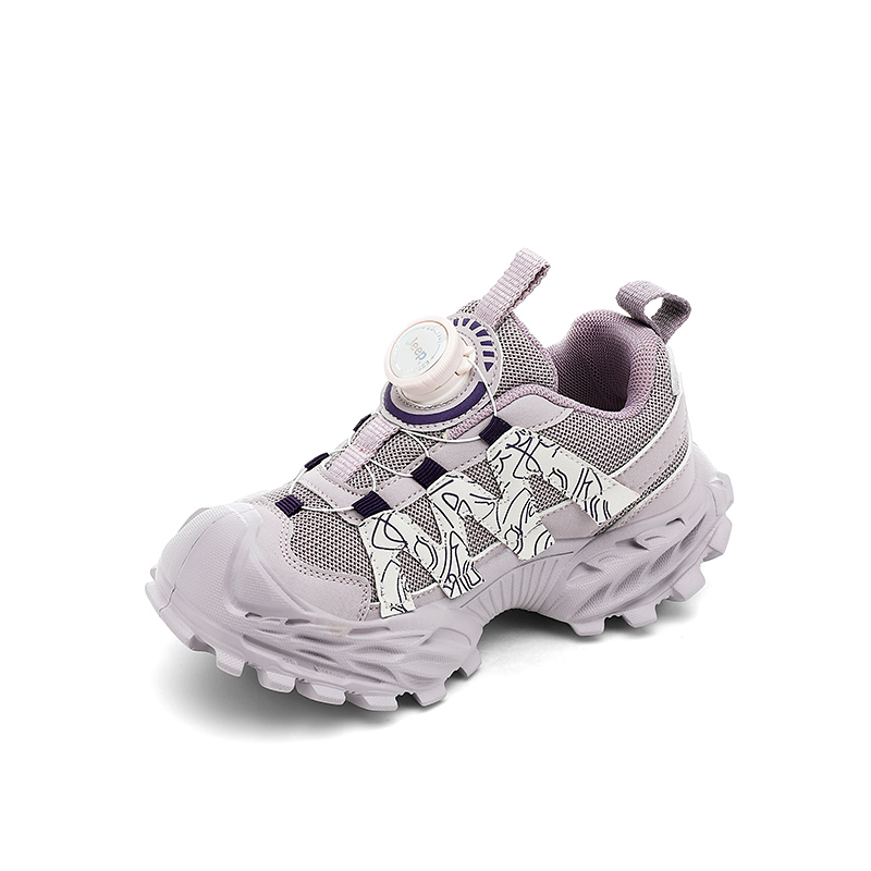 Кроссовки для бега Running Collection Mesh, нескользящие, износостойкие, с легкой амортизацией, низкие, детские Jeep, lilac — фото 3