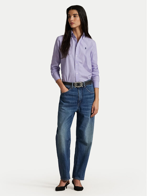 Рубашка облегающего кроя 211941509003 Polo Ralph Lauren, фиолетовый — фото 2