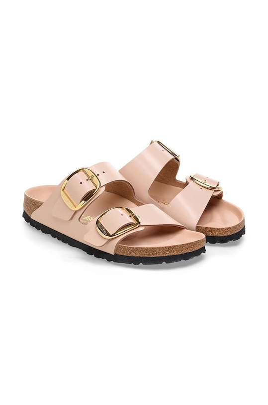 Кожаные шлепанцы Arizona с широкой пряжкой Birkenstock, бежевый — фото 4