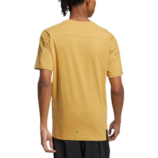 Футболка Men's adidas Printing Casual Sports Short Sleeve Yellow T-Shirt, желтый — фото 3