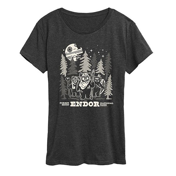 

Футболка женская forest moon endor Star Wars, Heather Charcoal, Черный, Футболка женская forest moon endor Star Wars, Heather Charcoal