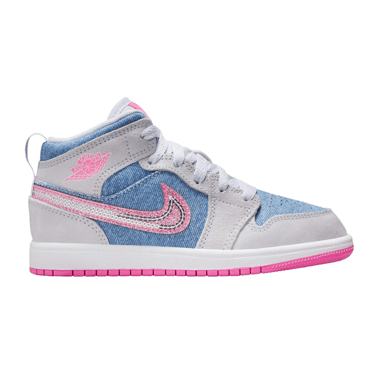 

Кроссовки Air Jordan Air Jordan 1 Mid SE PS 'Denim Sequin', синий
