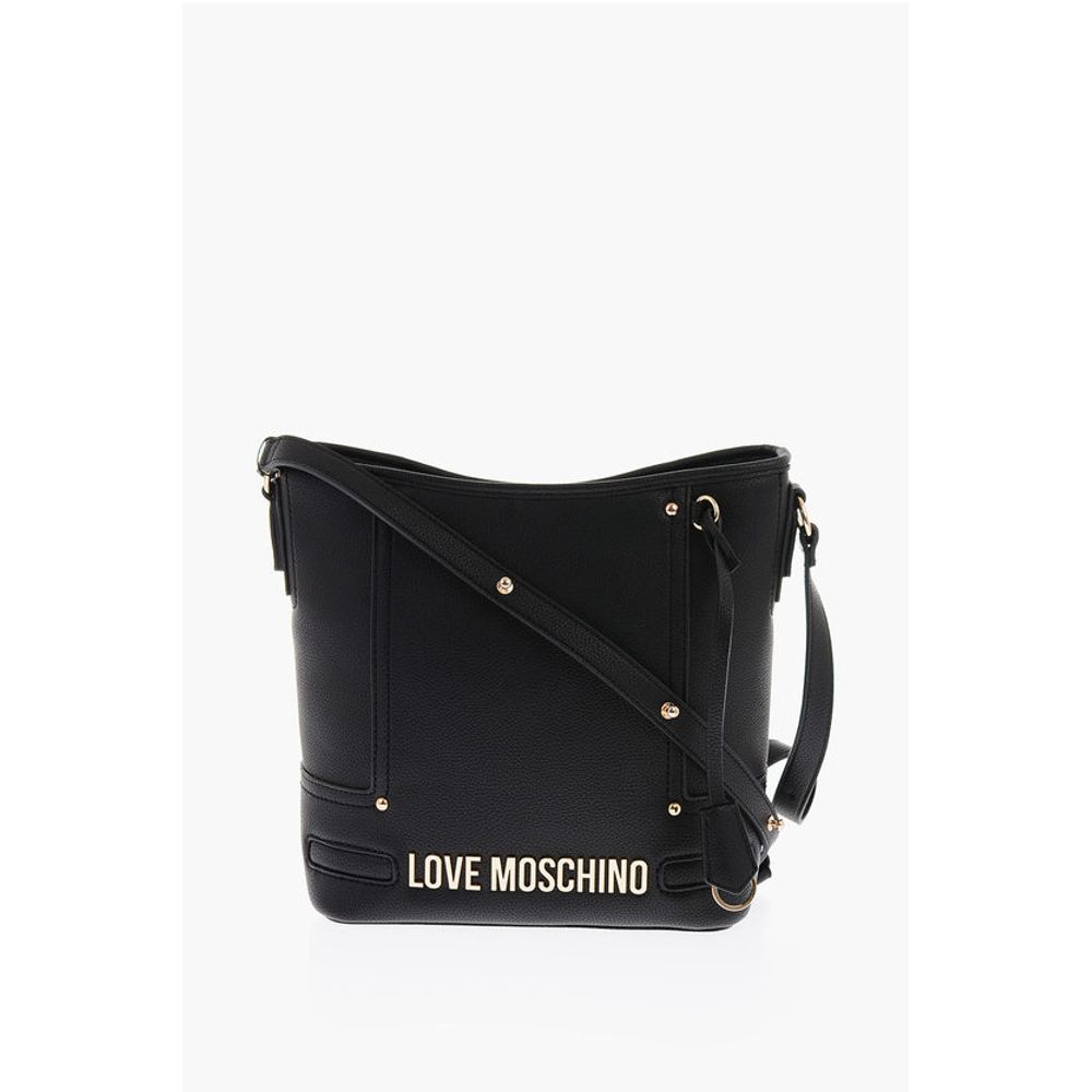 

Сумка-тоут LOVE Texture Faux Leather с тисненым логотипом Moschino, Black