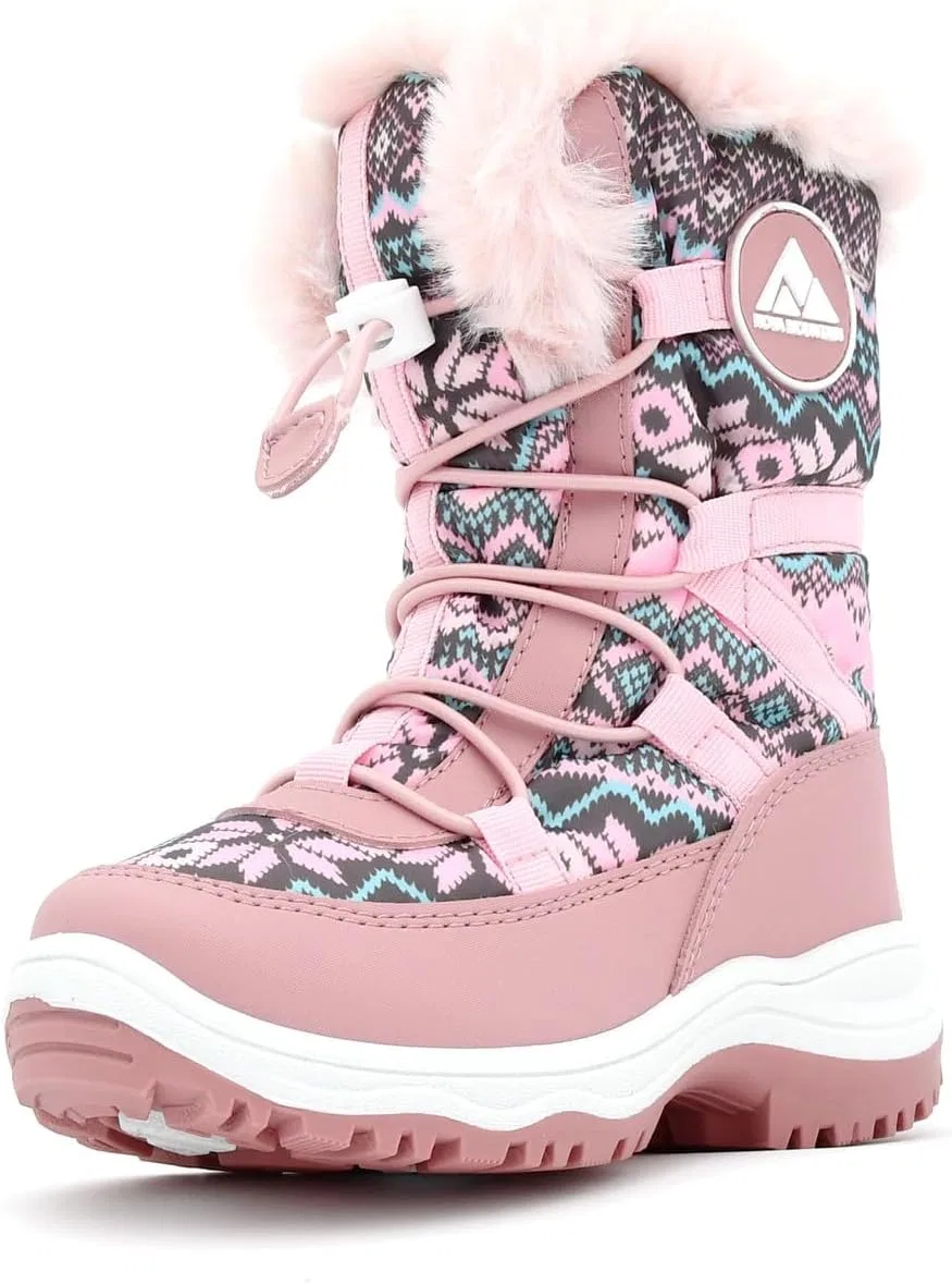Детские зимние снежные ботинки Nova Mountain для мальчиков и девочек Nova Footwear, Pinkmulti