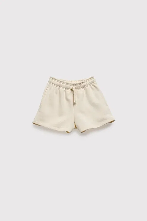Детские шорты для девочек хлопковые Basics Babokah, Cream — фото 4