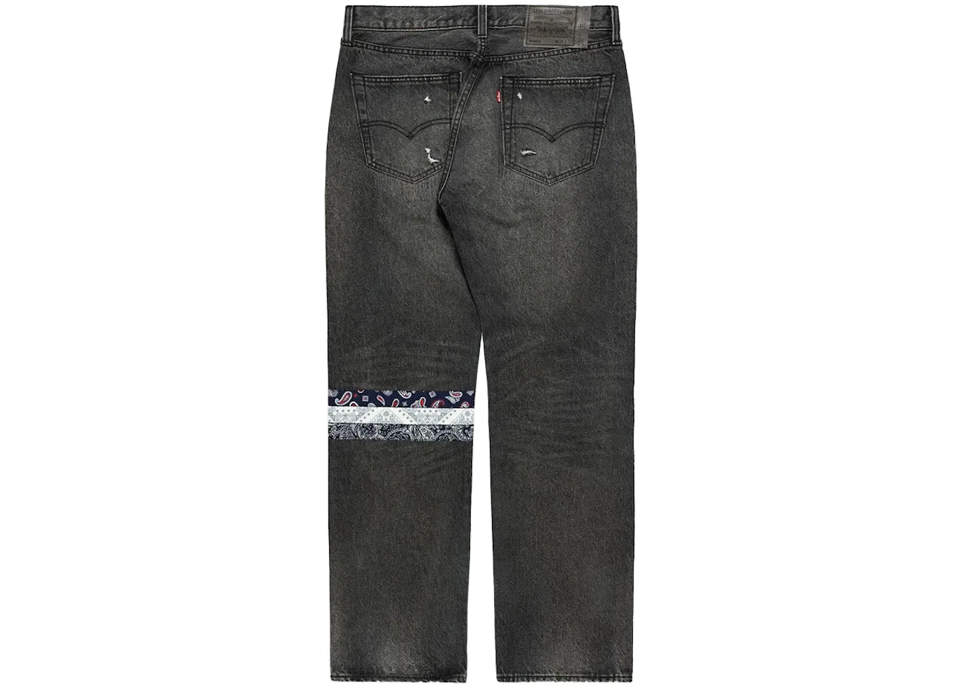 Мужские джинсы прямого кроя Levis x CLOT UNIONRAIL 501 Jean, Black — фото 2