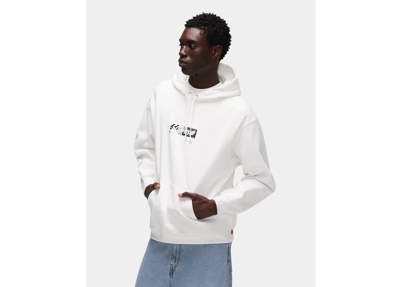 Мужской свитшот с принтом Supreme Miami Box Logo Sweatshirt, White — фото 4