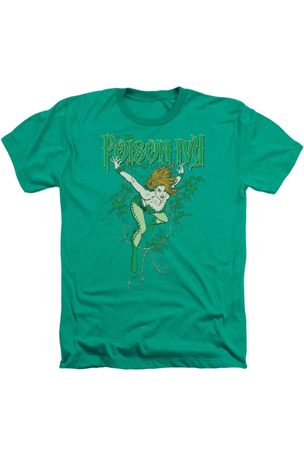 

DC Comics Poison Ivy Adult Heather Tee / Футболка Gildan, цвет kelly green