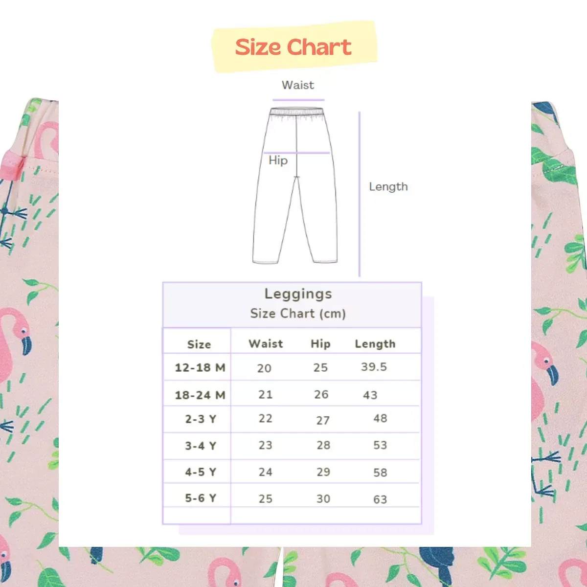 Детские леггинсы для девочек с принтом Flamingo Forest Print Ola! Otter, Pink — фото 4