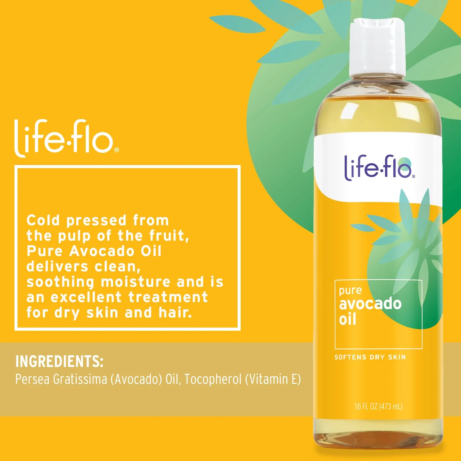 Масло для тела Avocado Oil, Life-Flo, 473 мл — фото 2