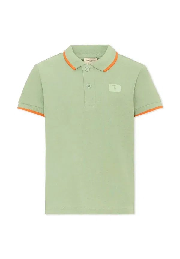Футболка поло из пике Tru Trussardi Junior, Green, зеленый