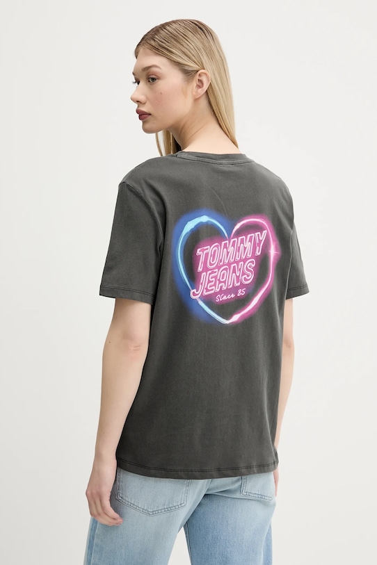

Хлопковая футболка Tommy Jeans, серый