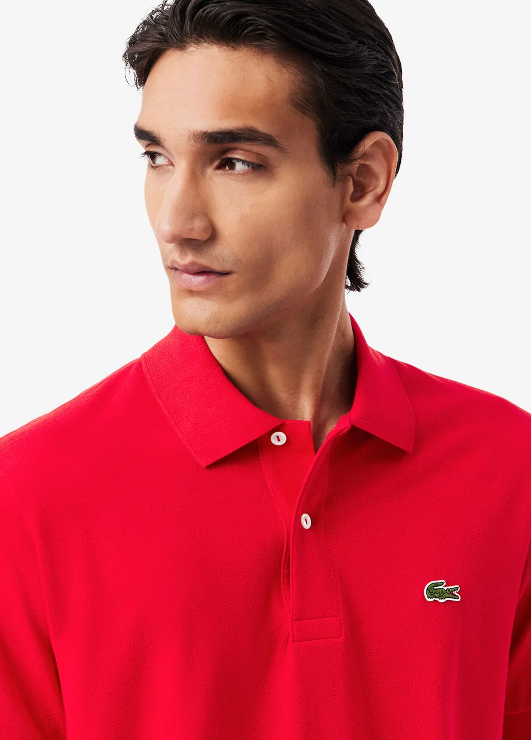 Футболка поло Lacoste L.12.12 Light Classic Fit, red — фото 4