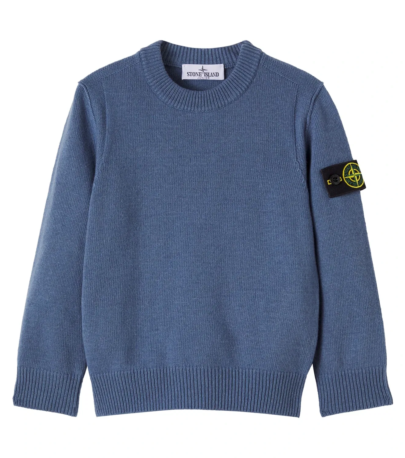 Свитер с круглым вырезом Stone Island Junior, синий