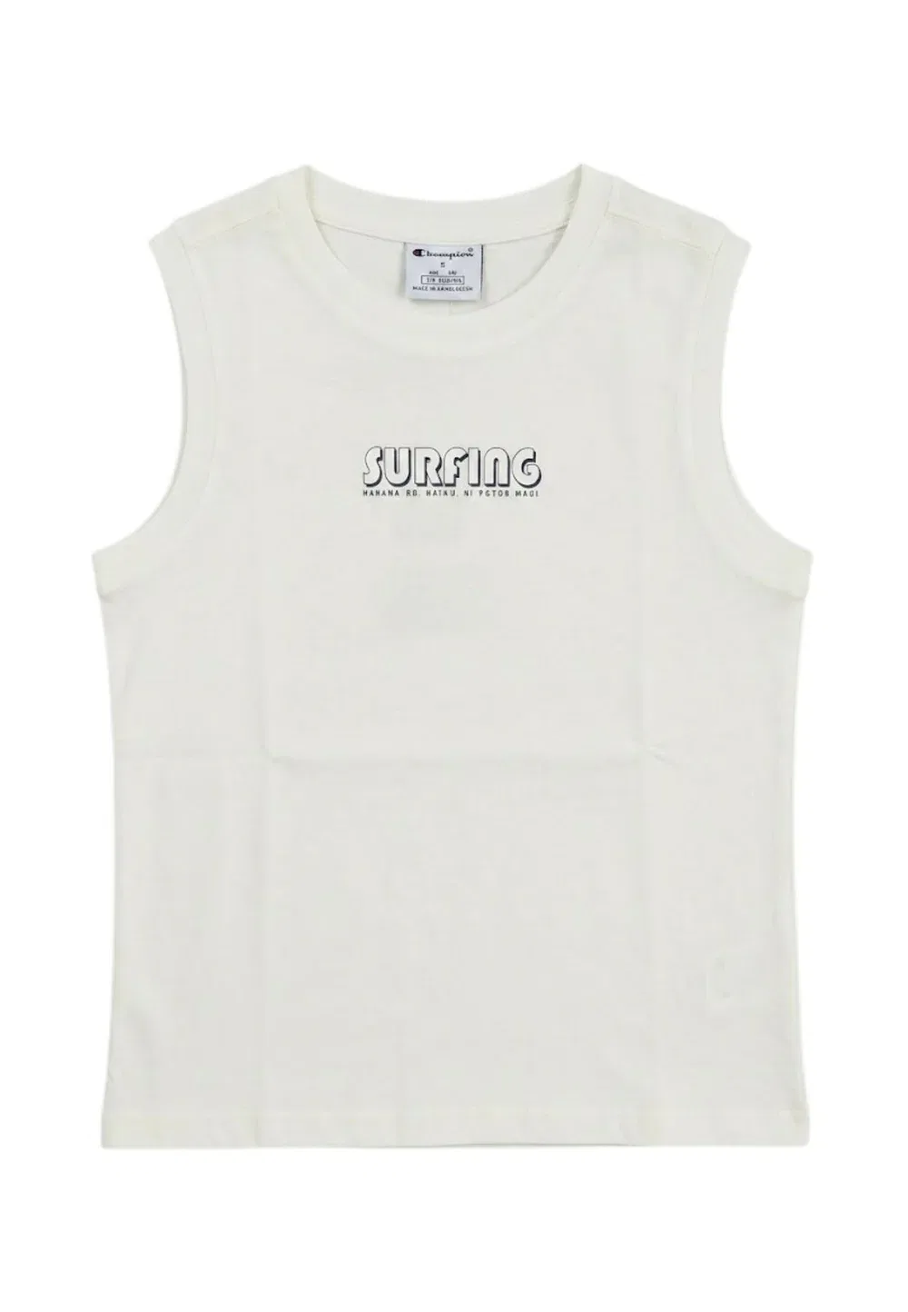 Рубашка без рукавов с круглым вырезом col ys084 - верхняя часть Champion, Off White